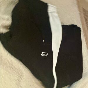 Nike Women's Black and White Joggers